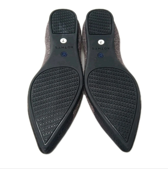 Rothy's The Point Captoe Flats Shoes Women's Size 7 Twilight Metallic Brown - Picture 9 of 10